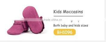 Wholesale baby moocsin shoes suede leather baby girl boots