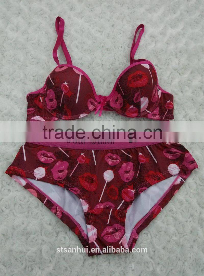 pure color elegant glamorous bra & panty sets