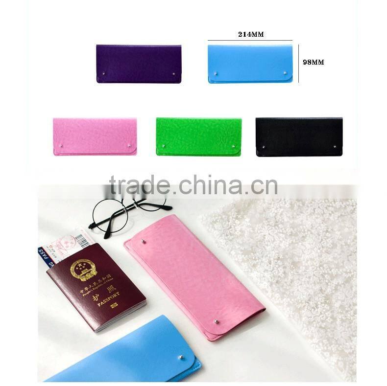 Large capacity multifunctional card bag PU leather passport storage handbag customized Logo