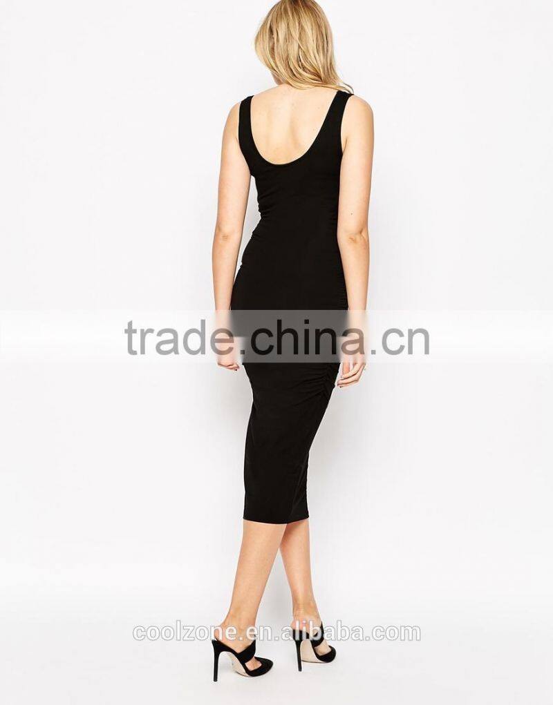 Scoop neckline soft touch tank dress for all stages of maternity