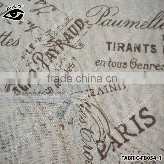 Wholesale Fabric Paris Post Mark Pattern Fabrics For Househould Decoration