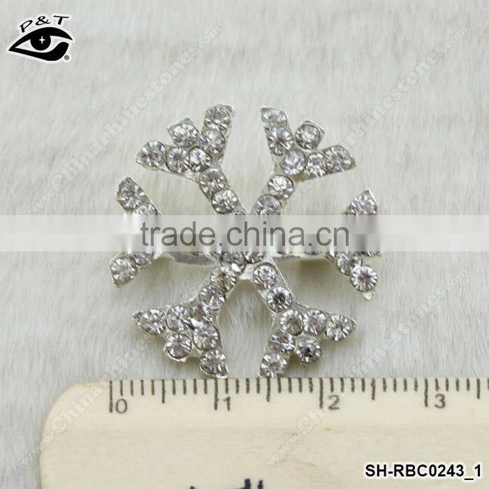 Snow Flake Shape Brooches Rhinestone Brooch Pins For Wedding Invitation Decoration Accessories