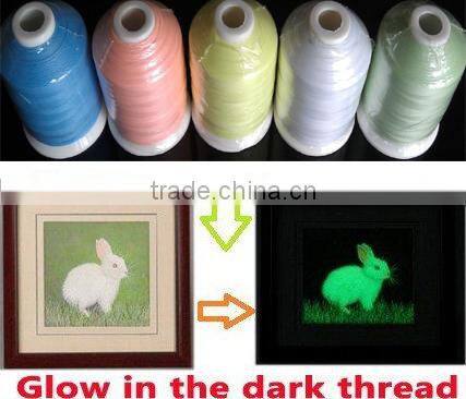 Hot New Glow in the dark thread luminous embroidery thread 1000m *50 PCS, 5 popular colors , Free Shipping