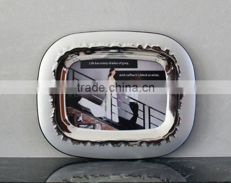 silver plated iron photo frame classy metal wire photo frame