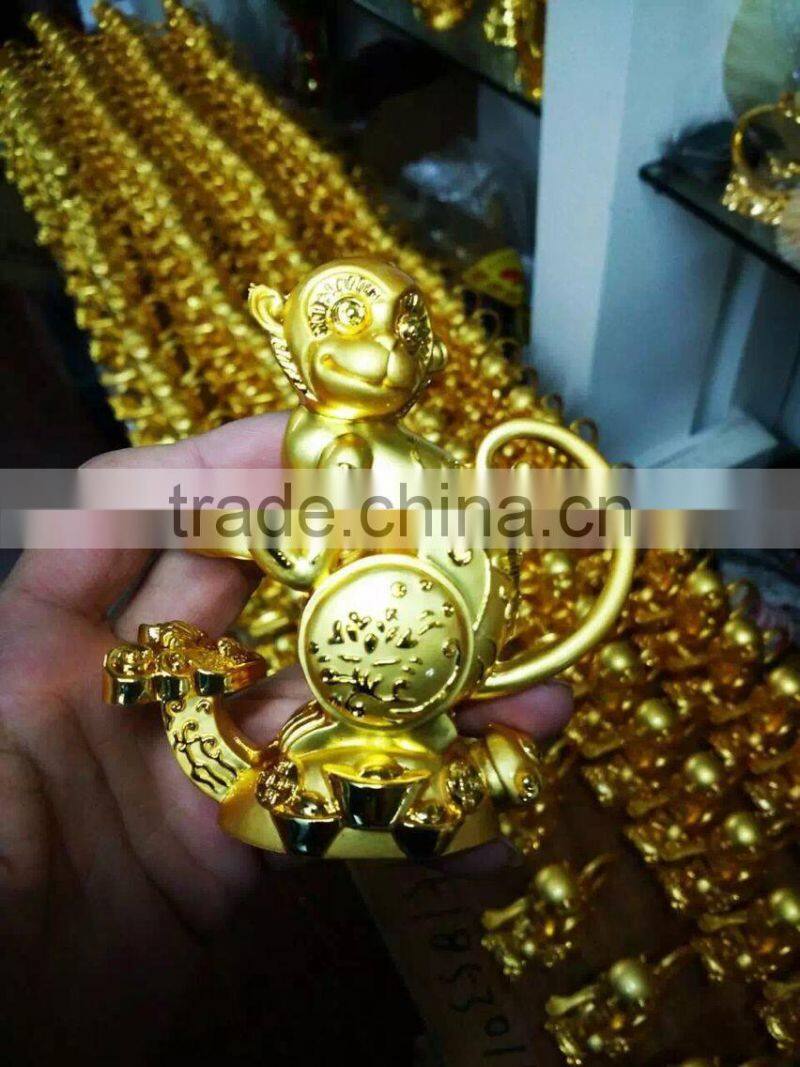 NEW Style High Quality Beautiful Gold plated Monkey With Crystal Base For business gift