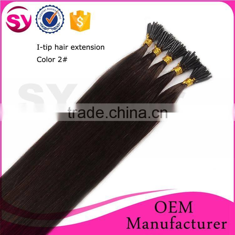 New Arrival 100 Human Hair I-Tip Hair Extension, Factory Wholesale Price Brazilian Human Hair Sew In Weave