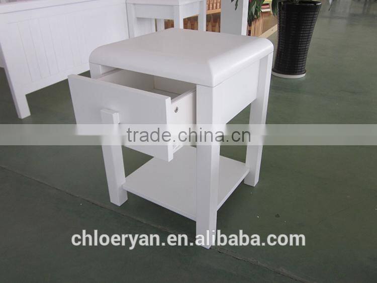 2016 new arrival Solid Wood Antique Small Stool With Drawer