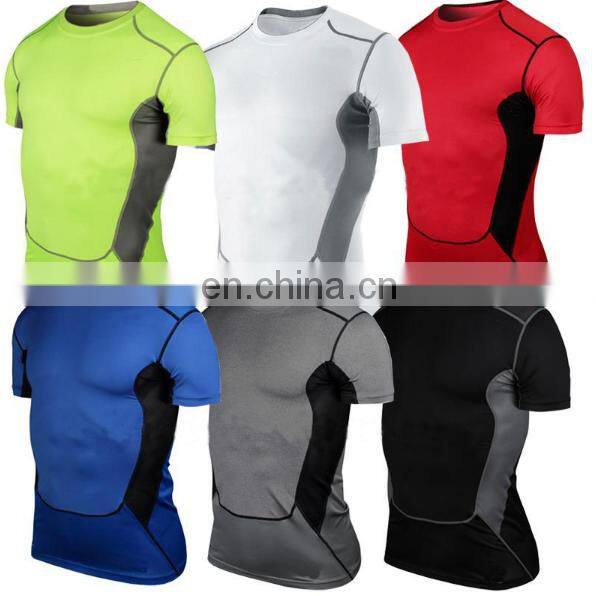 High quality short sleeves sports men compression wears