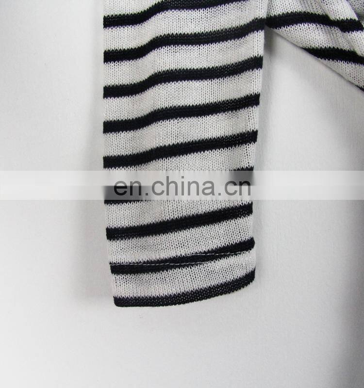 2016 new comfortable striped long sleeved shirt with Women