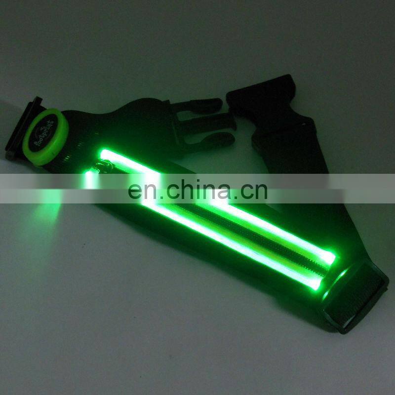 Portable running pouch belt pack LED hot sale waist led pouch belt Luminous running pouch belt in night