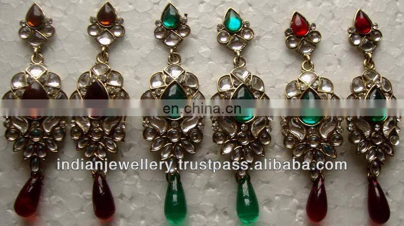 Antique rhinestone earrings exporter, rhinestone earring manufacturer