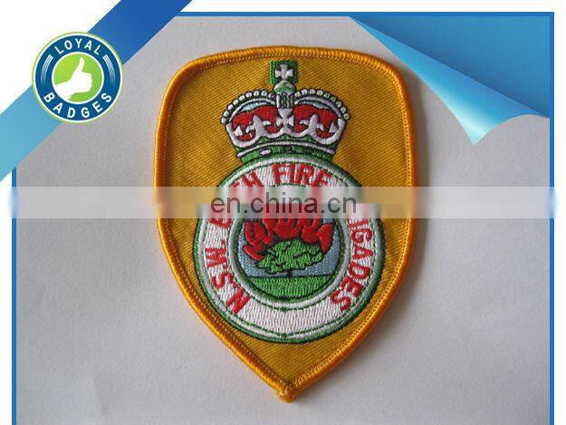 Custom logo high quality hand embroidery patches for clothes