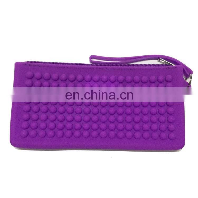 Silicone Zip Pouch Wallets Coin Purse Bags Pencil Case Gifts Box Women Travelling Pouch