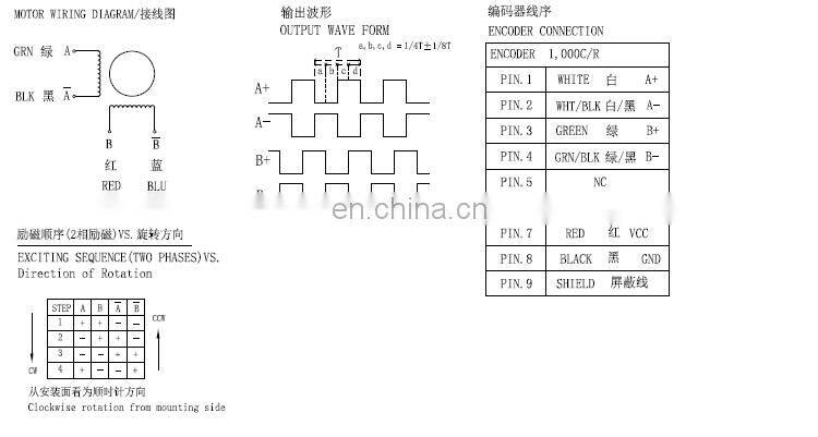 2phase 1.8 degree 1.3A 40N.cm permanent magnet nema17 Hybrid servo stepper motor with driver