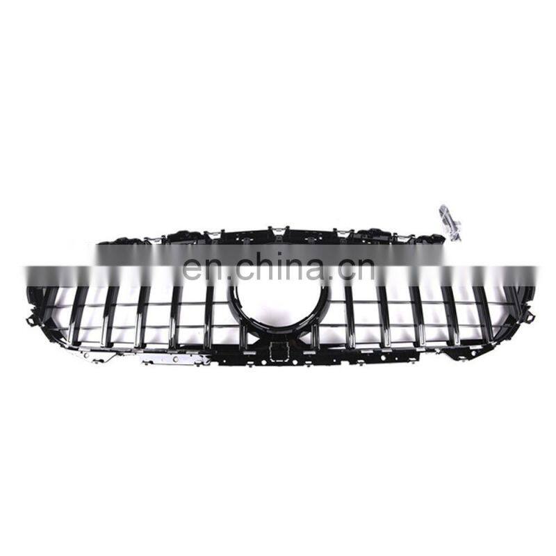 Black Front Grille Grill W/Camera 2019- For Mercedes-Benz W257 C257CLS400 CLS450 CLS53 AMG