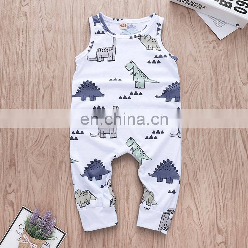 2019 summer dinosaur Animal full print KIDS BODYSUITS ROMPERS infant cotton romper for 0-2years