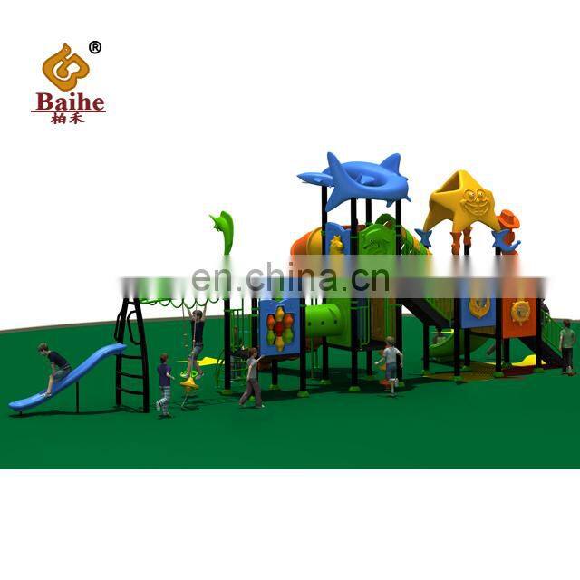 Kindergarten Outdoor Fitness Kids Playground Equipment Children Plastic Slide for Sale, Rock Climbing wall