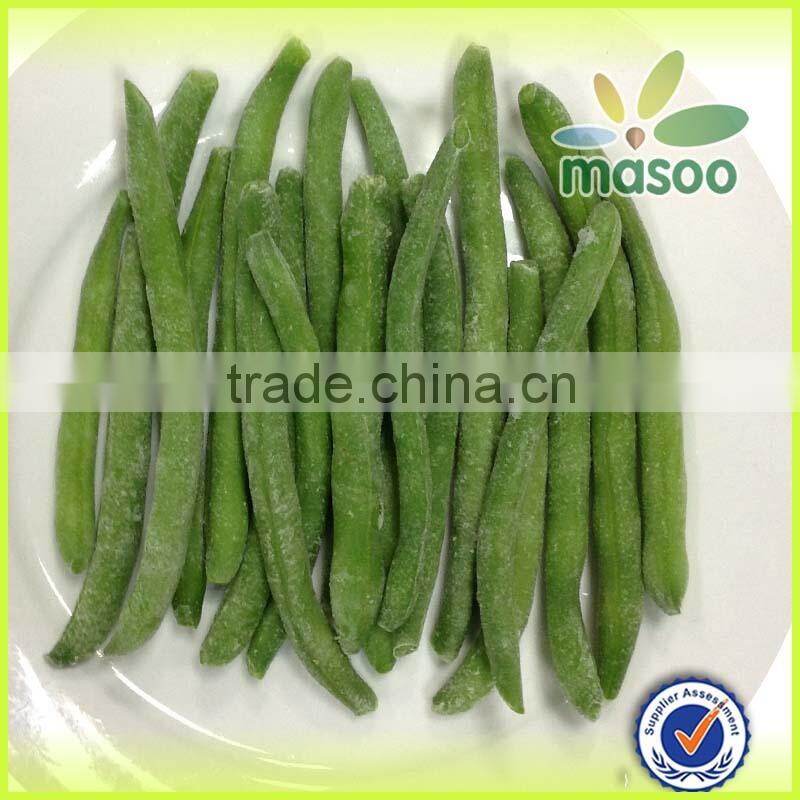 Frozen string green bean cut