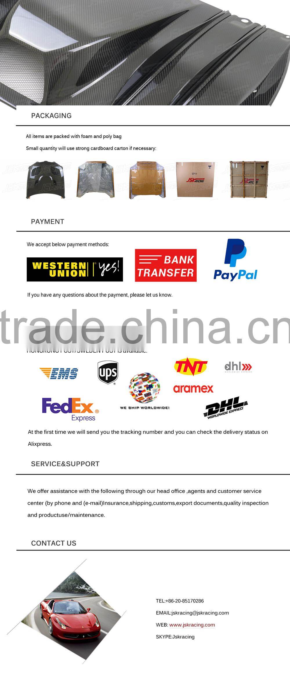 CARBON FIBER HOOD BONNET WITH HOLE FOR KIA K2 (JSK130202)