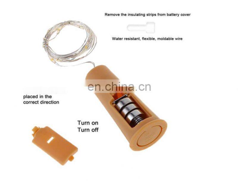 Wine bottle battery operated led string lights for decoration
