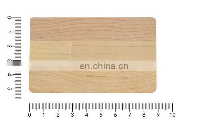 Personalized DIY LOGO Wooden Credit Card USB 2.0 Flash Drive Memory Stick For Computer