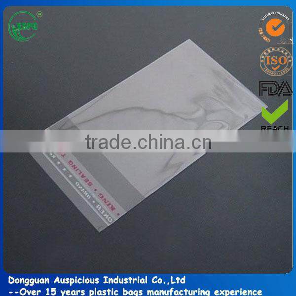 OPP plastic bags with adhesive tape for grocery