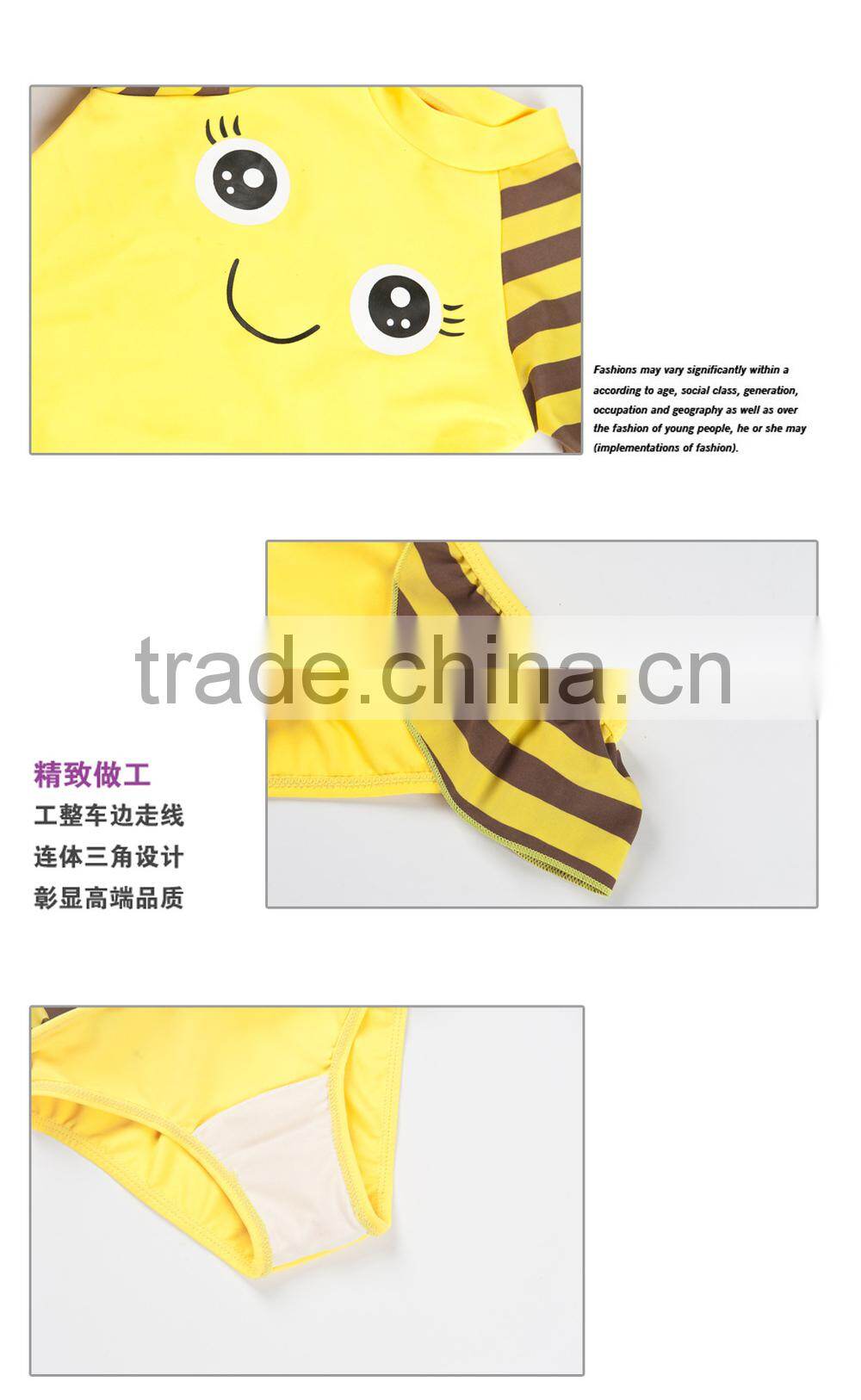 China high quality children swim suit for girls with cap