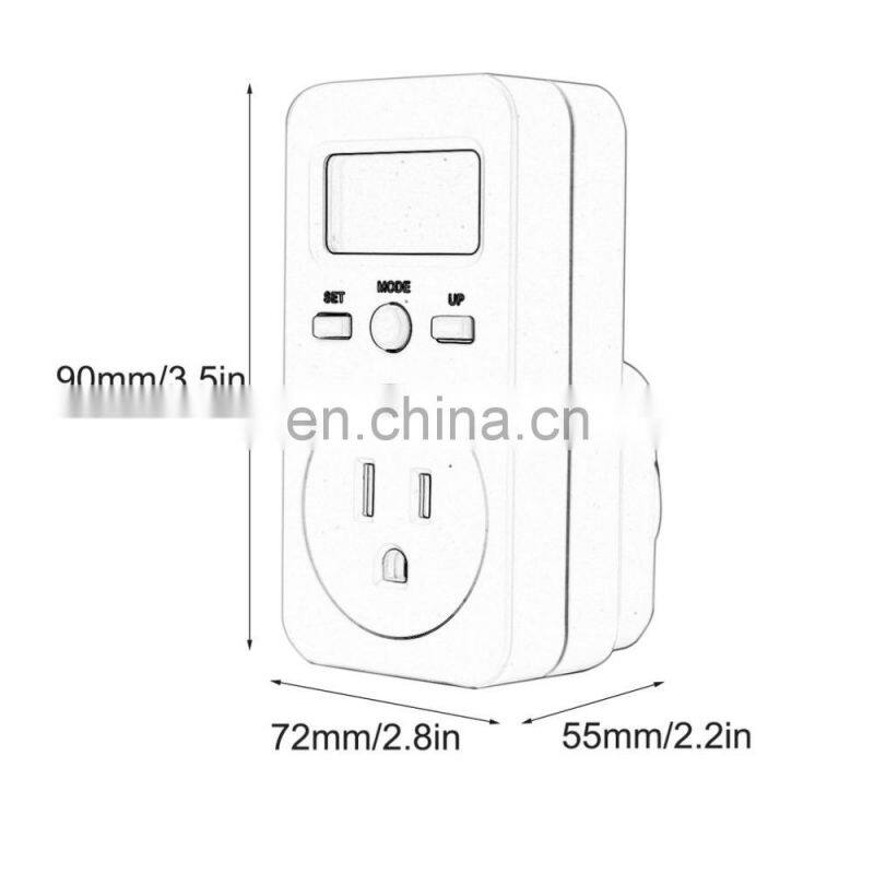 Household Power Meter Measuring Outlet Plug in Socket Usage Monitor US/UK/EU/AU Plug Electric Power Meter with LCD Screen
