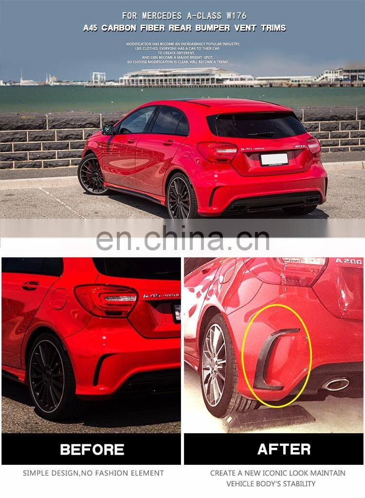 Car Carbon Flics Trims for Mercedes A-Class W176 A45 Hatchback