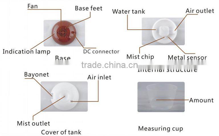 2015 hot sale aroma humidifier for home and office