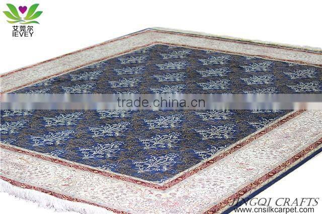 Good quality new arrival high density hand knotted pure handmade Chinese silk carpet