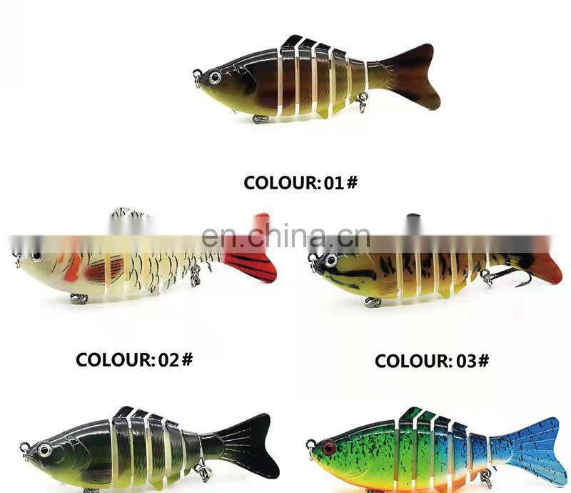 Hot sell Stocked Multi Jointed Artificial Fishing Bait 10cm 15.7g Lifelike Trout Fishing Lure for bass perch trout