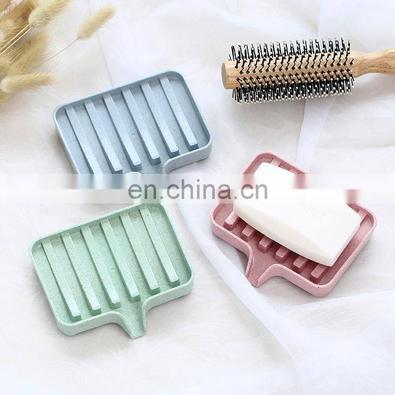 PP Wheat Straw Storage Rack Drain Soap Box Tray Soapbox Shower Soap Tray Tool Soap Dish Plate Holder