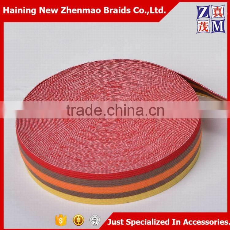 Wholesale color striped crochet polyester elastic band