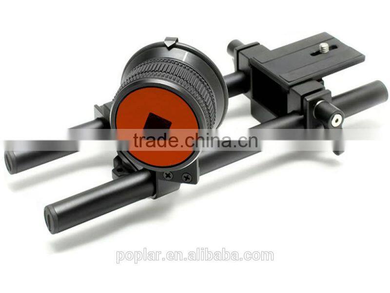 Poplar DSLR rig video camera shoulder rig with follow focus matte box for DV Camcorder