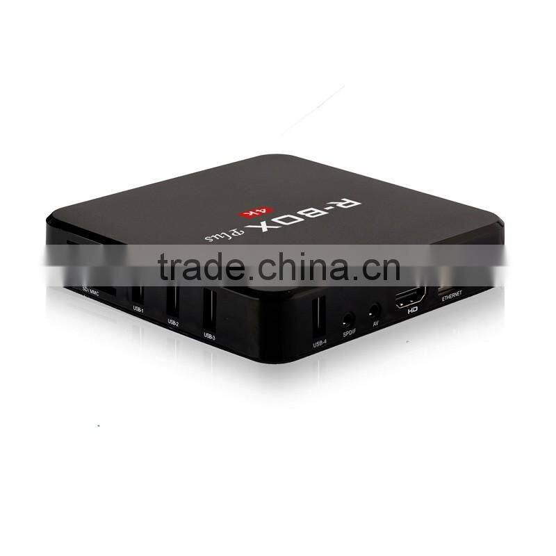 Android5.1 Bluetooth4.0 TV Set Top Box HD 4K Video Support Free Kodi16.1 2G 16G R-Box Plus Android TV Box Mini PC