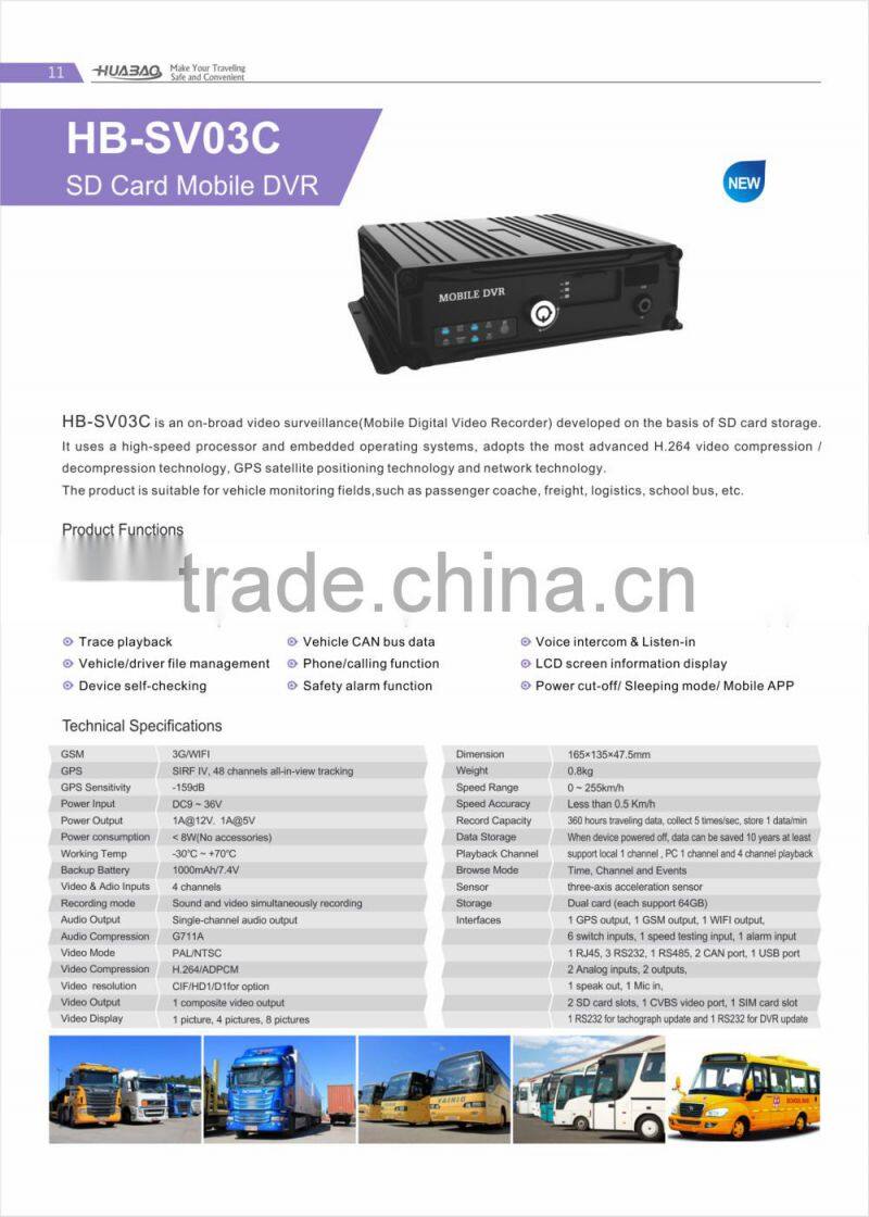 3g/gps mdvr real time video surveillance mdvr gps real time tracking tracker