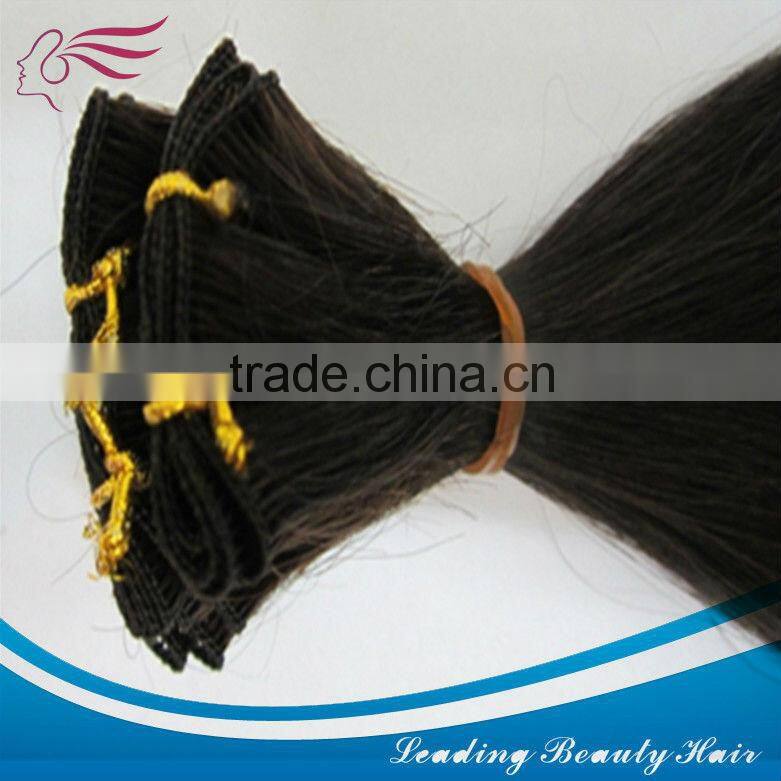 High quality remy human hair handtied weft with high quality