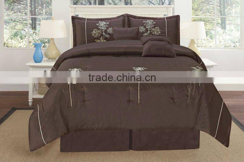 2016 Best Selling 7Pcs Embroideried Comforter Set