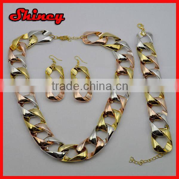 2014 fashion new chain design jewelry sets lead and nickel safe alloy fashion jewelry sets