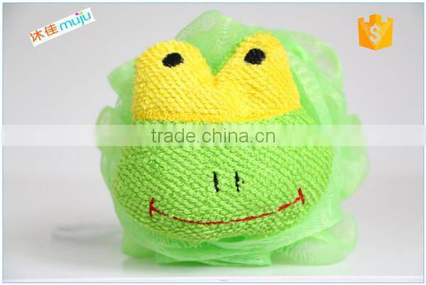 2015 mossy grain eco plastic bath spong bath lily with rope handle wholesale product