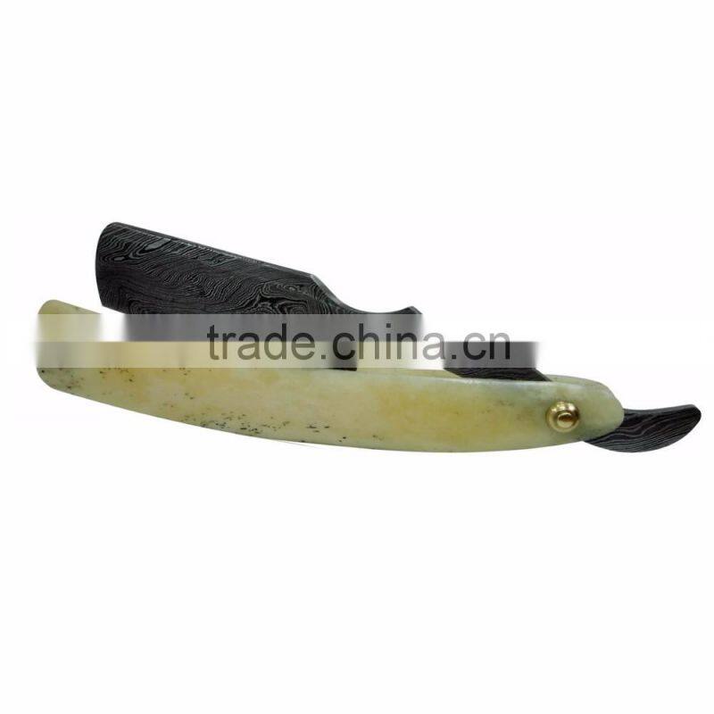 Damascus Solid blade razor (custom handmade)