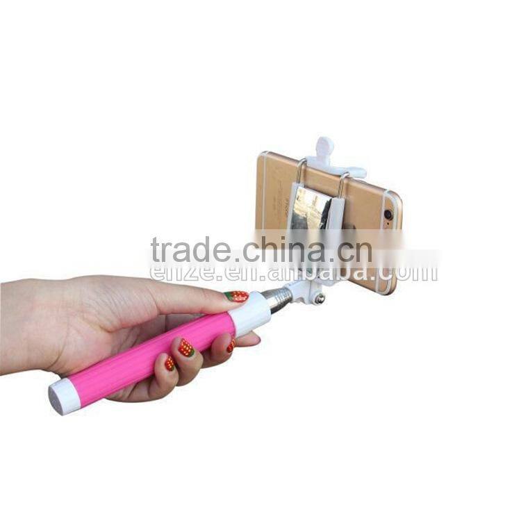 wireless colorful mini handheld monopod bluetooth selfie stick with mirror for all phones