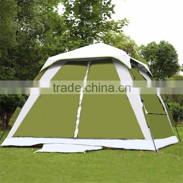Outdoor Travel Essentials Double Layer 3 4 Person Tent Green Beach Fishing Cheap Camping Tent