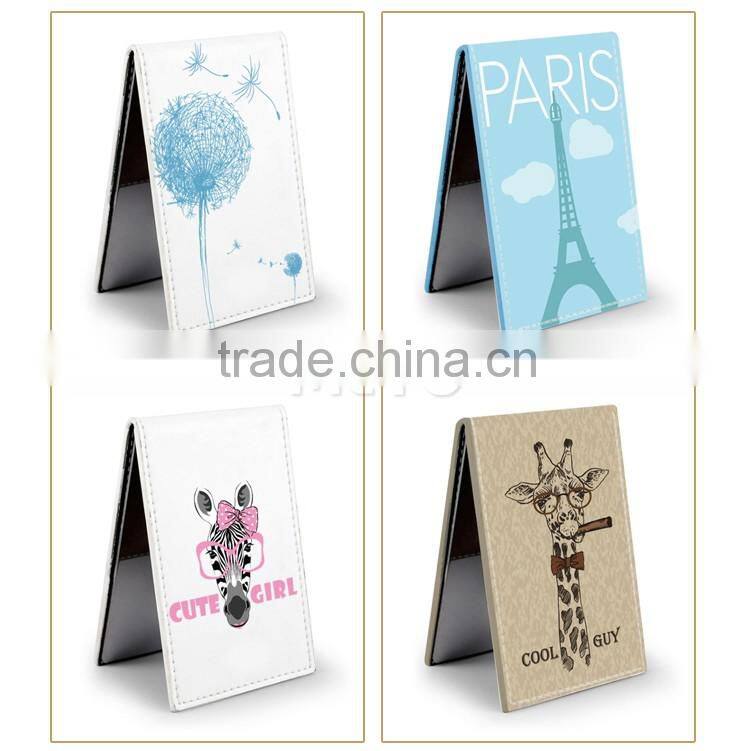 Creative lady makeup mini portable mirror compact with logo