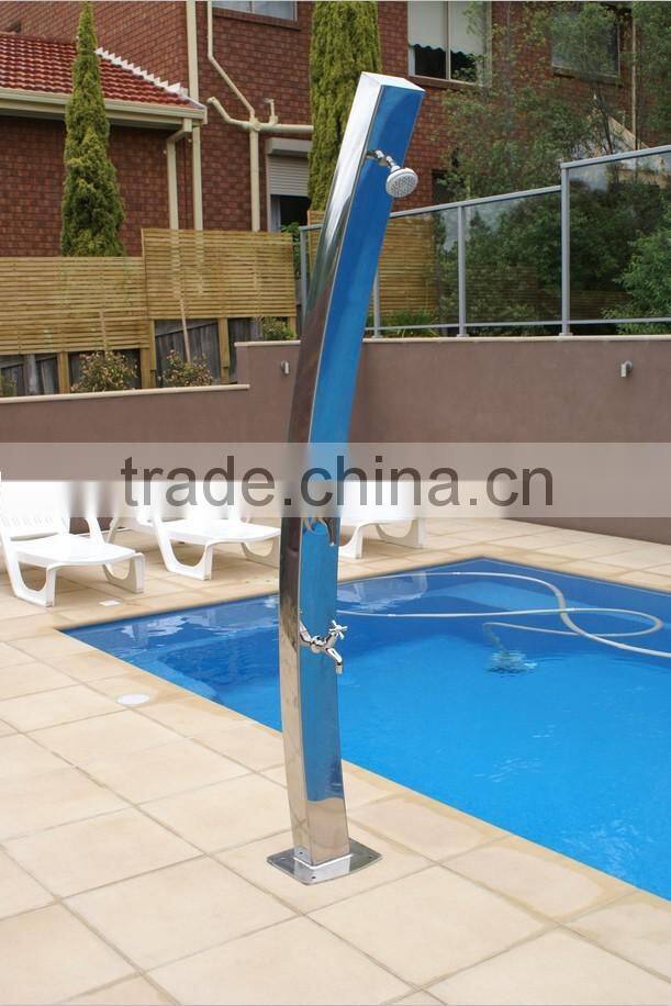 Audemar 2.5MM Thickness 316 Stainless Steel Curve Swimming Pool Shower With Mirror Finishing
