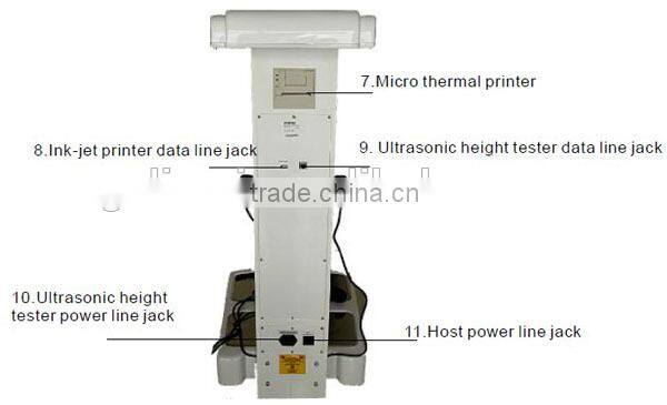 Professional body compositer in body 230/bioelectrical impedance body fat analyzer with color printer