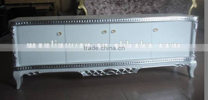 White solid wood TV stand XTV10018