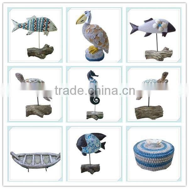 Designed home decorative polyresin led mermaid figurine