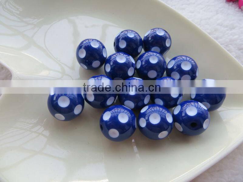Newest Halloween Mixed Colorful color polka dot acrylic resin chunky beads for jewerly making !
